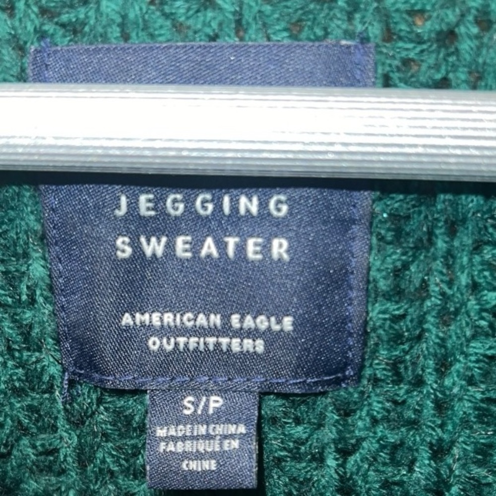 American Eagle Dark Green Jegging Sweater – Size Small Petite - Picture 4 of 5